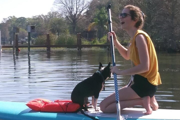 Paddling in Orlando with Bo the paddle pup leaves you feeling happy!!